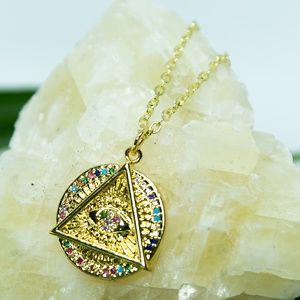 Gold Pyramid Necklace